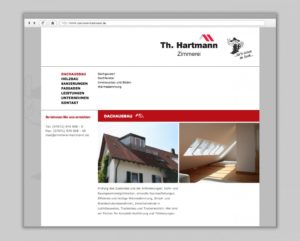 Hartmann Zimmerei Website
