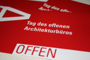 Flyer und Ausstellungskonzept für die Architektenkammer Tübingen